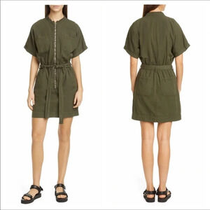 NSF Revolve Polly Zip Dress Utility Belted Mini L